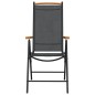 vidaXL Juego de comedor para jardín 7 piezas aluminio negro vidaXL Juego de comedor para jardín 7 piezas aluminio negro