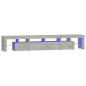 vidaXL Mueble de TV con luces LED gris hormigón 230x36,5x40 cm vidaXL Mueble de TV con luces LED gris hormigón 230x36,5x40 cm