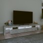 vidaXL Mueble de TV con luces LED gris hormigón 230x36,5x40 cm vidaXL Mueble de TV con luces LED gris hormigón 230x36,5x40 cm