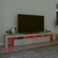vidaXL Mueble de TV con luces LED gris hormigón 230x36,5x40 cm vidaXL Mueble de TV con luces LED gris hormigón 230x36,5x40 cm