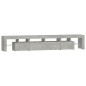 vidaXL Mueble de TV con luces LED gris hormigón 230x36,5x40 cm vidaXL Mueble de TV con luces LED gris hormigón 230x36,5x40 cm