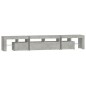 vidaXL Mueble de TV con luces LED gris hormigón 230x36,5x40 cm vidaXL Mueble de TV con luces LED gris hormigón 230x36,5x40 cm