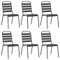 vidaXL Juego de comedor de jardín 7 piezas acero gris antracita vidaXL Juego de comedor de jardín 7 piezas acero gris antracita