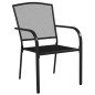 vidaXL Juego de comedor de jardín 3 piezas acero gris antracita