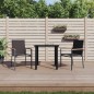 vidaXL Juego de comedor para jardín 3 piezas acero y textilene negro vidaXL Juego de comedor para jardín 3 piezas acero y textilene negro