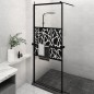 vidaXL Mampara ducha con estante vidrio ESG y aluminio negro 80x195 cm vidaXL Mampara ducha con estante vidrio ESG y aluminio negro 80x195 cm