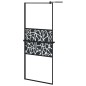 vidaXL Mampara ducha con estante vidrio ESG y aluminio negro 80x195 cm vidaXL Mampara ducha con estante vidrio ESG y aluminio negro 80x195 cm