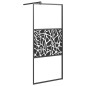 vidaXL Mampara ducha con estante vidrio ESG y aluminio negro 80x195 cm vidaXL Mampara ducha con estante vidrio ESG y aluminio negro 80x195 cm