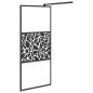 vidaXL Mampara ducha con estante vidrio ESG y aluminio negro 80x195 cm vidaXL Mampara ducha con estante vidrio ESG y aluminio negro 80x195 cm