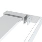 vidaXL Mampara ducha con estante vidrio ESG aluminio cromado 80x195 cm