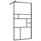 vidaXL Mampara ducha con estante vidrio ESG y aluminio negro 100x195cm vidaXL Mampara ducha con estante vidrio ESG y aluminio negro 100x195cm
