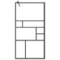 vidaXL Mampara ducha con estante vidrio ESG y aluminio negro 100x195cm vidaXL Mampara ducha con estante vidrio ESG y aluminio negro 100x195cm