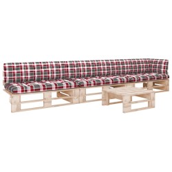 vidaXL Muebles de palets 4 pzas y cojines madera pino impregnada