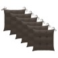vidaXL Sillas de jardín 6 uds madera teca con cojines gris taupe vidaXL Sillas de jardín 6 uds madera teca con cojines gris taupe