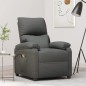 vidaXL Sillón de masaje elevable tela gris oscuro vidaXL Sillón de masaje elevable tela gris oscuro