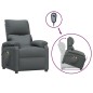 vidaXL Sillón de masaje elevable tela gris oscuro vidaXL Sillón de masaje elevable tela gris oscuro