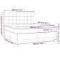 vidaXL Cama box spring colchón luces LED tela marrón oscuro 180x200cm