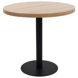 vidaXL Mesa de bistró MDF marrón claro 80 cm 
