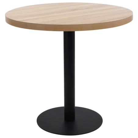 vidaXL Mesa de bistró MDF marrón claro 80 cm 