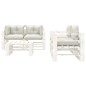 vidaXL Set muebles de jardín de palets 5 pzas madera con cojines beige vidaXL Set muebles de jardín de palets 5 pzas madera con cojines beige