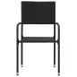 vidaXL Juego de comedor de jardín 7 piezas ratán sintético negro vidaXL Juego de comedor de jardín 7 piezas ratán sintético negro