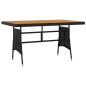 idaXL Juego de comedor de jardín 7 piezas ratán sintético negro idaXL Juego de comedor de jardín 7 piezas ratán sintético negro