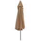 vidaXL Sombrilla de jardín con palo de metal gris taupe 400 cm vidaXL Sombrilla de jardín con palo de metal gris taupe 400 cm