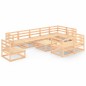 vidaXL Juego de muebles de jardín 10 piezas madera maciza de pino vidaXL Juego de muebles de jardín 10 piezas madera maciza de pino