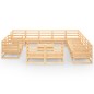 vidaXL Juego de muebles de jardín 14 piezas madera maciza de pino