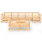 vidaXL Juego de muebles de jardín 10 piezas madera maciza de pino vidaXL Juego de muebles de jardín 10 piezas madera maciza de pino