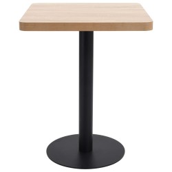vidaXL Mesa de bistró MDF marrón claro 60x60 cm 