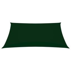 vidaXL Toldo de vela rectangular tela Oxford verde oscuro 2,5x3,5 m