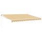 vidaXL Toldo retráctil aluminio y tela amarillo y blanco 4x3 m vidaXL Toldo retráctil aluminio y tela amarillo y blanco 4x3 m