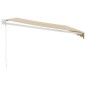 vidaXL Toldo retráctil aluminio y tela amarillo y blanco 4x3 m vidaXL Toldo retráctil aluminio y tela amarillo y blanco 4x3 m