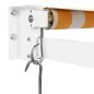 vidaXL Toldo retráctil aluminio y tela amarillo y blanco 4x3 m vidaXL Toldo retráctil aluminio y tela amarillo y blanco 4x3 m