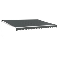 vidaXL Toldo retráctil aluminio y tela gris antracita 4x3 m