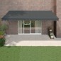 vidaXL Toldo retráctil aluminio y tela gris antracita 5x3 m vidaXL Toldo retráctil aluminio y tela gris antracita 5x3 m