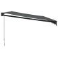 vidaXL Toldo retráctil aluminio y tela gris antracita 5x3 m vidaXL Toldo retráctil aluminio y tela gris antracita 5x3 m