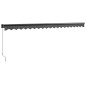 vidaXL Toldo retráctil aluminio y tela gris antracita 5x3 m vidaXL Toldo retráctil aluminio y tela gris antracita 5x3 m