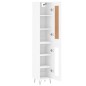 vidaXL Aparador alto madera contrachapada blanco 34,5x34x180 cm vidaXL Aparador alto madera contrachapada blanco 34,5x34x180 cm