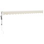 vidaXL Toldo retráctil automático color crema 4x3 m vidaXL Toldo retráctil automático color crema 4x3 m