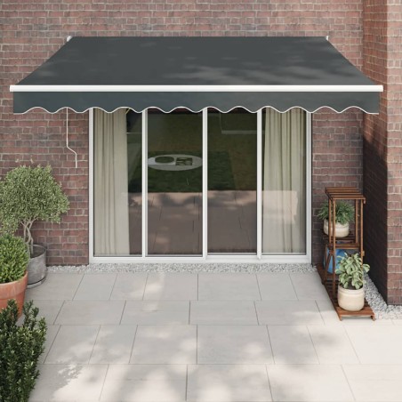 vidaXL Toldo retráctil automático gris antracita 3x2,5 m