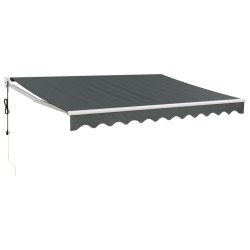 vidaXL Toldo retráctil automático gris antracita 3x2,5 m