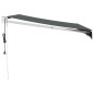 vidaXL Toldo retráctil automático gris antracita 3x2,5 m