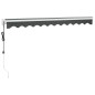 vidaXL Toldo retráctil automático gris antracita 3x2,5 m