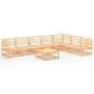 vidaXL Juego de muebles de jardín 8 piezas madera maciza de pino