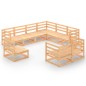 vidaXL Juego de muebles de jardín 9 piezas madera maciza de pino vidaXL Juego de muebles de jardín 9 piezas madera maciza de pino