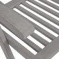vidaXL Sillas de jardín reclinables 4 uds madera maciza de acacia gris