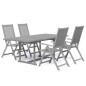 vidaXL Juego de comedor de jardín 5 piezas madera maciza de acacia vidaXL Juego de comedor de jardín 5 piezas madera maciza de acacia