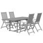 vidaXL Juego de comedor de jardín 5 piezas madera maciza de acacia vidaXL Juego de comedor de jardín 5 piezas madera maciza de acacia